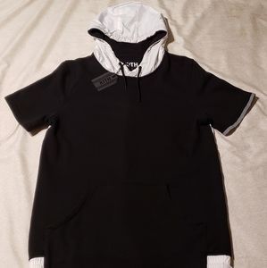 Kith Black and White Short-Sleeve Hoodie